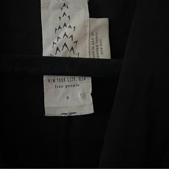 Free People Black Draped Wrap Playsuit Mini Dress - Picture 4 of 8